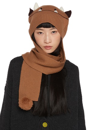 模特儿示范图 - 点击放大 - BAZ & FRIENDS - X CYNTHIA & XIAO 羊毛 MAX 造型针织帽