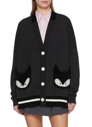 首图 - 点击放大 首图 - 点击放大 - BAZ & FRIENDS - X CYNTHIA & XIAO 羊毛 ROX 图案针织开衫