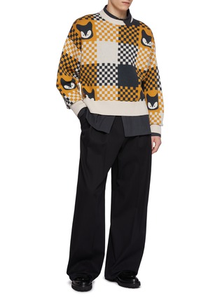 细节 - 点击放大 - BAZ & FRIENDS - X CYNTHIA & XIAO 羊毛 ROX 图案针织套头衫