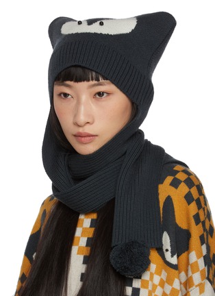 模特儿示范图 - 点击放大 - BAZ & FRIENDS - X CYNTHIA & XIAO 羊毛 ROX 造型针织帽