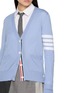  - THOM BROWNE - 4-Bar Relaxed Fit V-Neck Wool Knit Cardigan