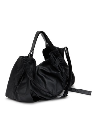 细节 - 点击放大 - DISCORD YOHJI YAMAMOTO - 褶皱皮革手袋