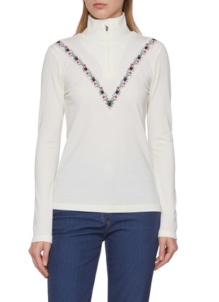 首图 - 点击放大 首图 - 点击放大 - WE NORWEIGIANS - X Markarian Embroidered Zipped Sweater