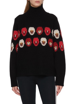 首图 - 点击放大 首图 - 点击放大 - WE NORWEIGIANS - X Markarian Intarsia Floral Turtleneck Knit Sweater