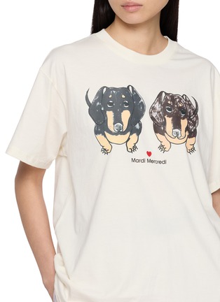  - MARDI MERCREDI - Ddanji Twin Dachshund Graphic Cotton T-Shirt