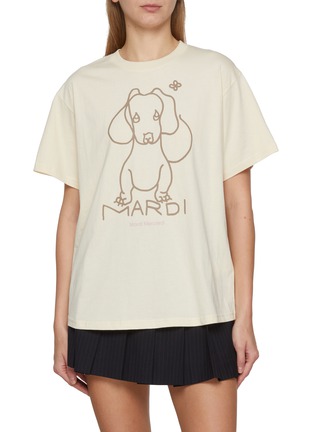 首图 - 点击放大 - MARDI MERCREDI - Dachshund Print Cotton Jersey T-Shirt