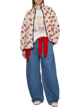 模特儿示范图 - 点击放大 - MARDI MERCREDI - Floral Blossom Cotton Jersey T-Shirt