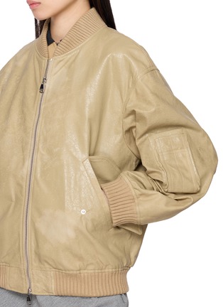  - VALSTAR - Cracked Leather Bomber Jacket