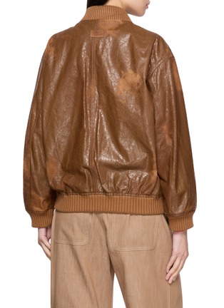 背面 - 点击放大 - VALSTAR - Cracked Leather Bomber Jacket