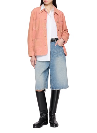 模特儿示范图 - 点击放大 - VALSTAR - Boxy Suede Work Jacket