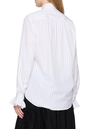 背面 - 点击放大 - BOURRIENNE - Boudoir Ruffle Collar Striped Cotton Shirt