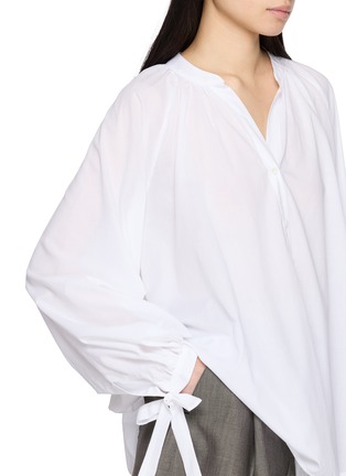  - BOURRIENNE - Raglan Sleeve Tie Cuff Cotton Shirt