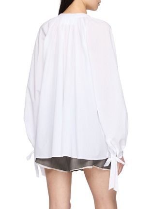 背面 - 点击放大 - BOURRIENNE - Raglan Sleeve Tie Cuff Cotton Shirt