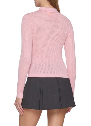 背面 - 点击放大 - GUEST IN RESIDENCE - Long Sleeve Shrunken Cashmere Polo Top