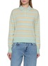 首图 - 点击放大 - GUEST IN RESIDENCE - Long Sleeve Collegiate Striped Cashmere Knit Polo Sweater