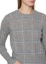  - GUEST IN RESIDENCE - Shrunken Chequered Crewneck Cashmere Knit Sweater