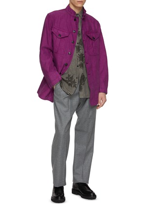 模特儿示范图 - 点击放大 - J∞QUALITY  - Button Up Cotton Jacket