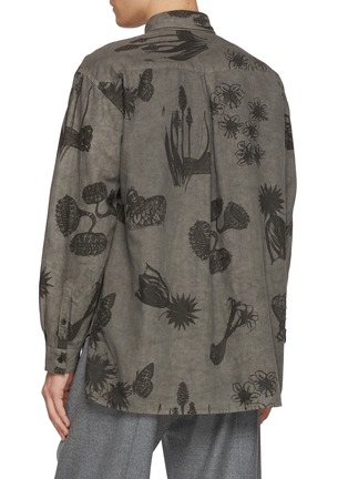 背面 - 点击放大 - J∞QUALITY  - Long Sleeve Sumi Print Cotton Linen Shirt