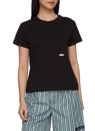 细节 - 点击放大 - HOMMEGIRLS - X FRUIT OF THE LOOM 纯棉 LOGO 饰 T 恤两件套