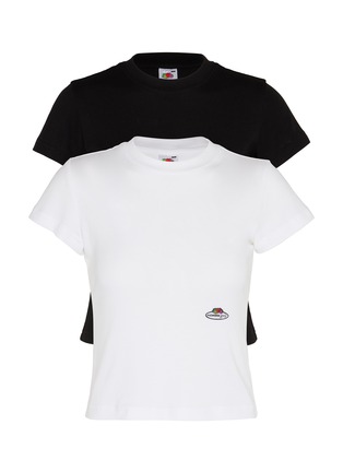 首图 - 点击放大 - HOMMEGIRLS - X FRUIT OF THE LOOM 纯棉 LOGO 饰 T 恤两件套