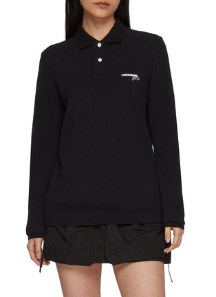 首图 - 点击放大 - HOMMEGIRLS - Logo刺绣棉质网眼Polo衫