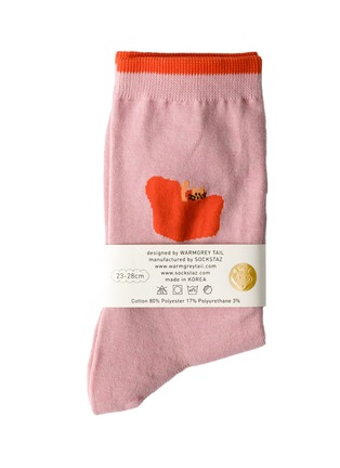 首图 –点击放大 首图 –点击放大 - WARMGREY TAIL - Armchair Socks — Pink