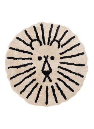 首图 –点击放大 - WARMGREY TAIL - Lion Rug — Black/Ivory
