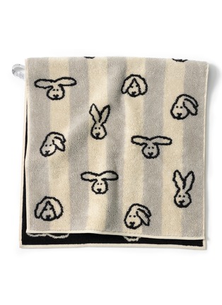 细节 –点击放大 - WARMGREY TAIL - X Songwol Towel Bunny Bunny Face Towel — Grey Stripe
