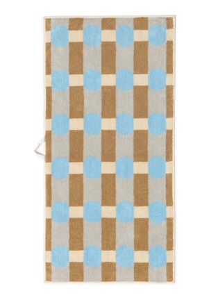 细节 –点击放大 - WARMGREY TAIL - X Songwol Towel Dot Check Face Towel — Grey on Cream