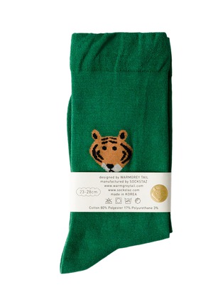 首图 –点击放大 首图 –点击放大 - WARMGREY TAIL - Meet Tiger Socks — Green