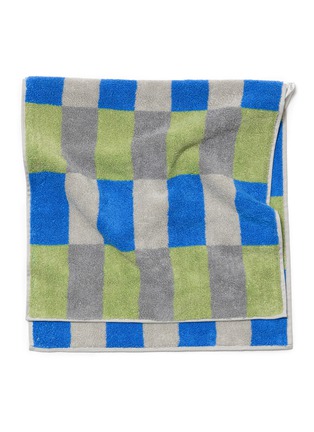 细节 –点击放大 - WARMGREY TAIL - X Songwol Towel Check Face Towel — Khaki Blue