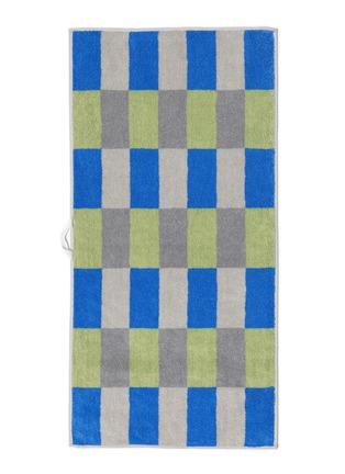 细节 –点击放大 - WARMGREY TAIL - X Songwol Towel Check Face Towel — Khaki Blue