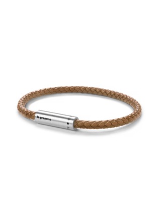 细节 - 点击放大 - LE GRAMME - 7g Brushed Sterling Silver Leather Cord Bracelet