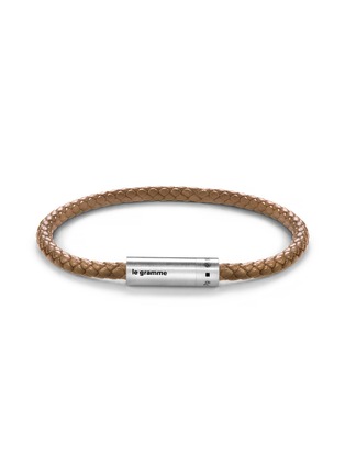 首图 - 点击放大 - LE GRAMME - 7g Brushed Sterling Silver Leather Cord Bracelet