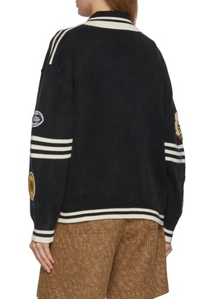 背面 - 点击放大 - FOUND - Varsity Patch Collared Cotton Knit Cardigan