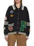 首图 - 点击放大 - FOUND - Varsity Patch Collared Cotton Knit Cardigan