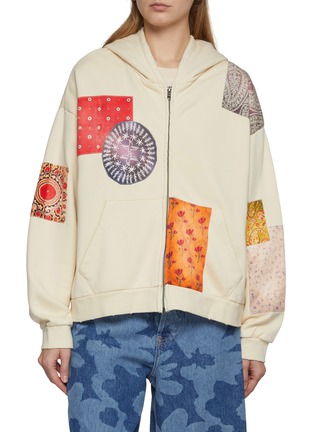 首图 - 点击放大 - FOUND - Tapestry Patchwork Zip Up Cotton Hoodie