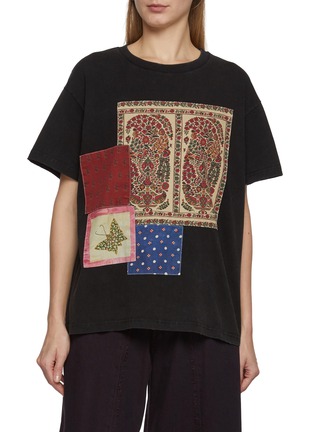 首图 - 点击放大 - FOUND - Patchwork Cotton T-Shirt