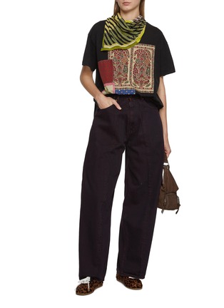 模特儿示范图 - 点击放大 - FOUND - Patchwork Cotton T-Shirt