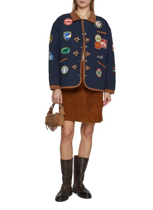 模特儿示范图 - 点击放大 - FOUND - Farmstead Quilted Patch Cotton Jacket