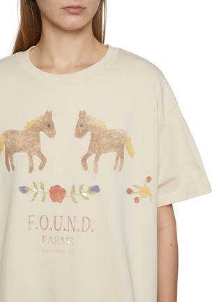  - FOUND - Floral Horse Farm Cotton T-Shirt