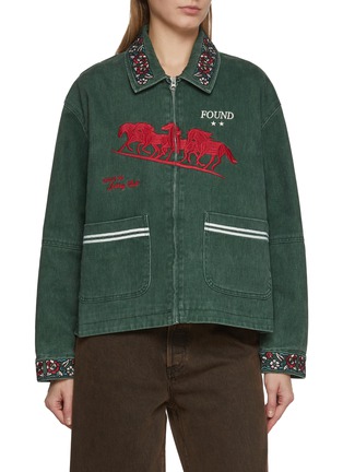 首图 - 点击放大 - FOUND - Jockey Club Embroidered Cotton Jacket