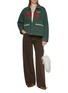 模特儿示范图 - 点击放大 - FOUND - Jockey Club Embroidered Cotton Jacket