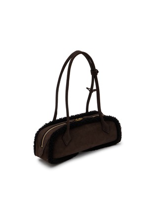 细节 - 点击放大 - ALAÏA - Medium Le Teckel Shearling Suede Shoulder Bag