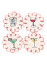 首图 –点击放大 - MISETTE - Fête Embroidered Linen Coasters — Set Of 4