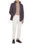 模特儿示范图 - 点击放大 - MAGNUS & NOVUS - Two Tone Herringbone Baby Camel Jacket