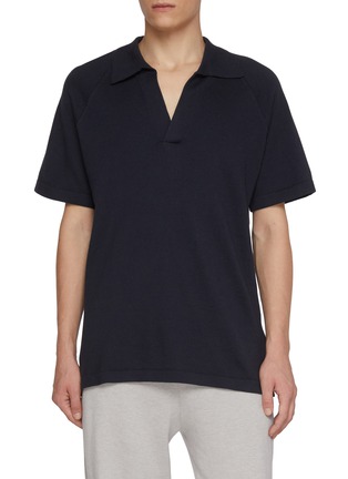 首图 - 点击放大 - MAGNUS & NOVUS - Short Sleeve Cotton Cashmere Polo Shirt
