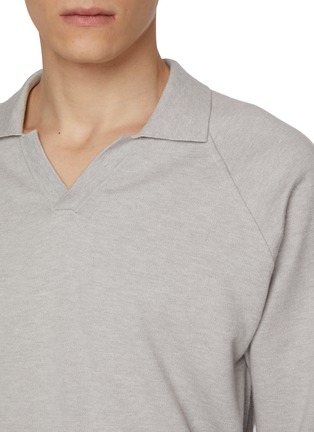  - MAGNUS & NOVUS - Long Sleeve Rugby Cotton Cashmere Knit Polo Shirt