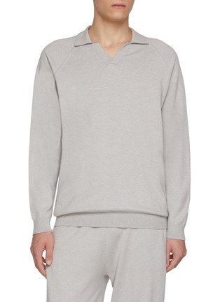 首图 - 点击放大 - MAGNUS & NOVUS - Long Sleeve Rugby Cotton Cashmere Knit Polo Shirt