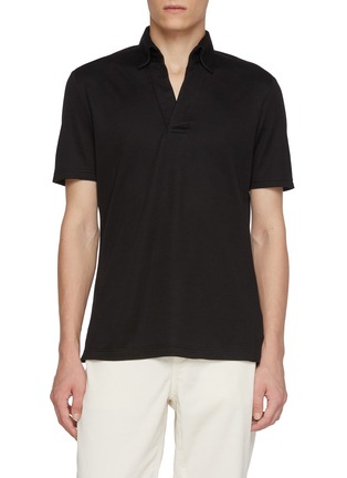 首图 - 点击放大 - MAGNUS & NOVUS - Wool Tencel Cotton Blend Polo Shirt